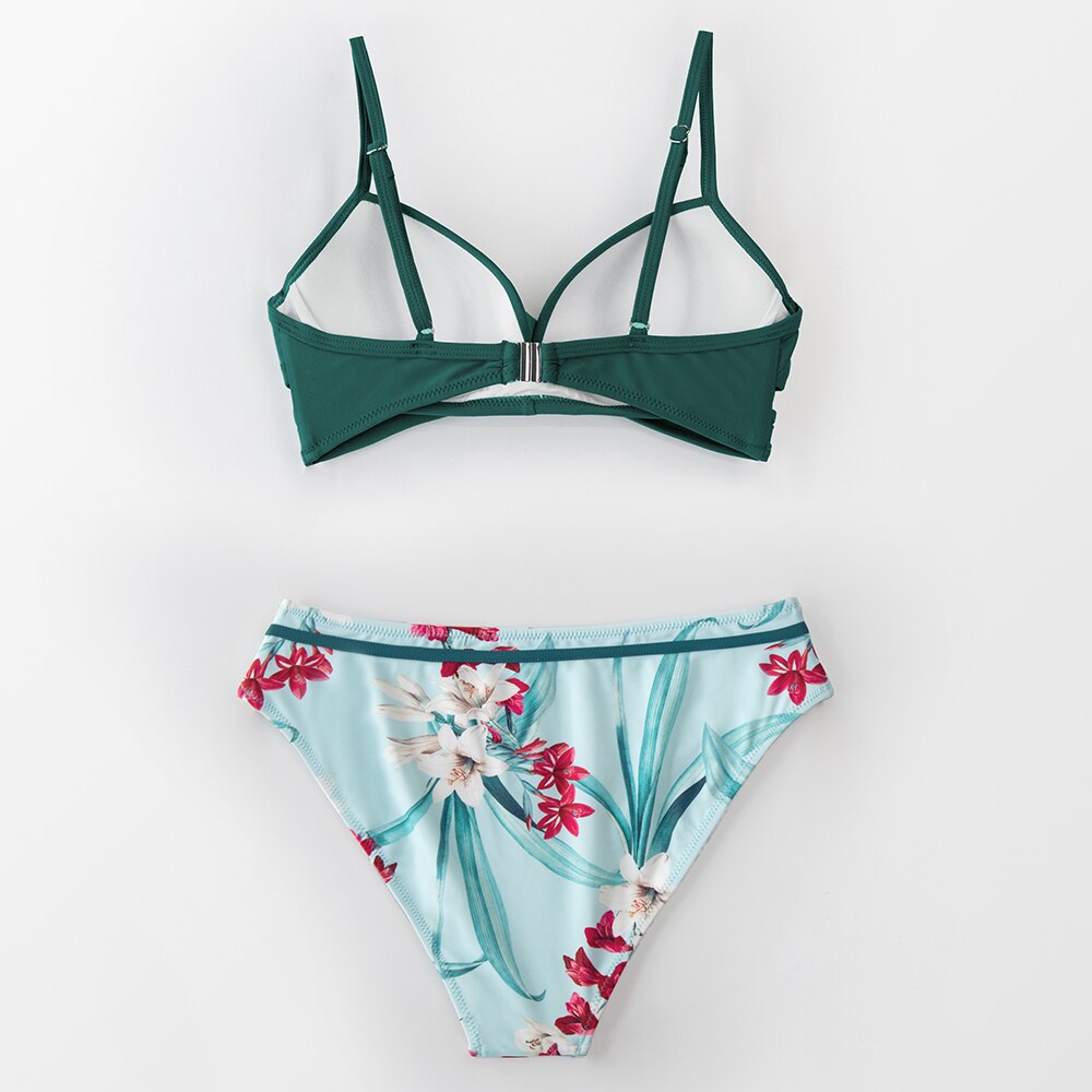 CUPSHE Push Up Floral Wrap Bikini Sets Women Sexy Thong Two Pieces Swimsuits 2021 New Girl Beach Bathing Suits Swimwear CUPSHE Push Up Floral Wrap Bikini Sets Women Sexy Thong Two Pieces Swimsuits 2021 New Girl Beach Bathing Suits Swimwear