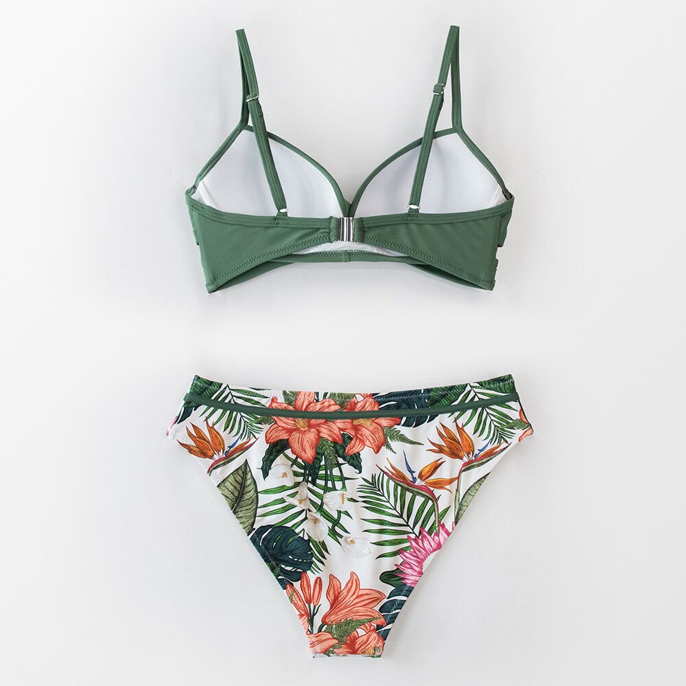 CUPSHE Push Up Floral Wrap Bikini Sets Women Sexy Thong Two Pieces Swimsuits 2021 New Girl Beach Bathing Suits Swimwear CUPSHE Push Up Floral Wrap Bikini Sets Women Sexy Thong Two Pieces Swimsuits 2021 New Girl Beach Bathing Suits Swimwear