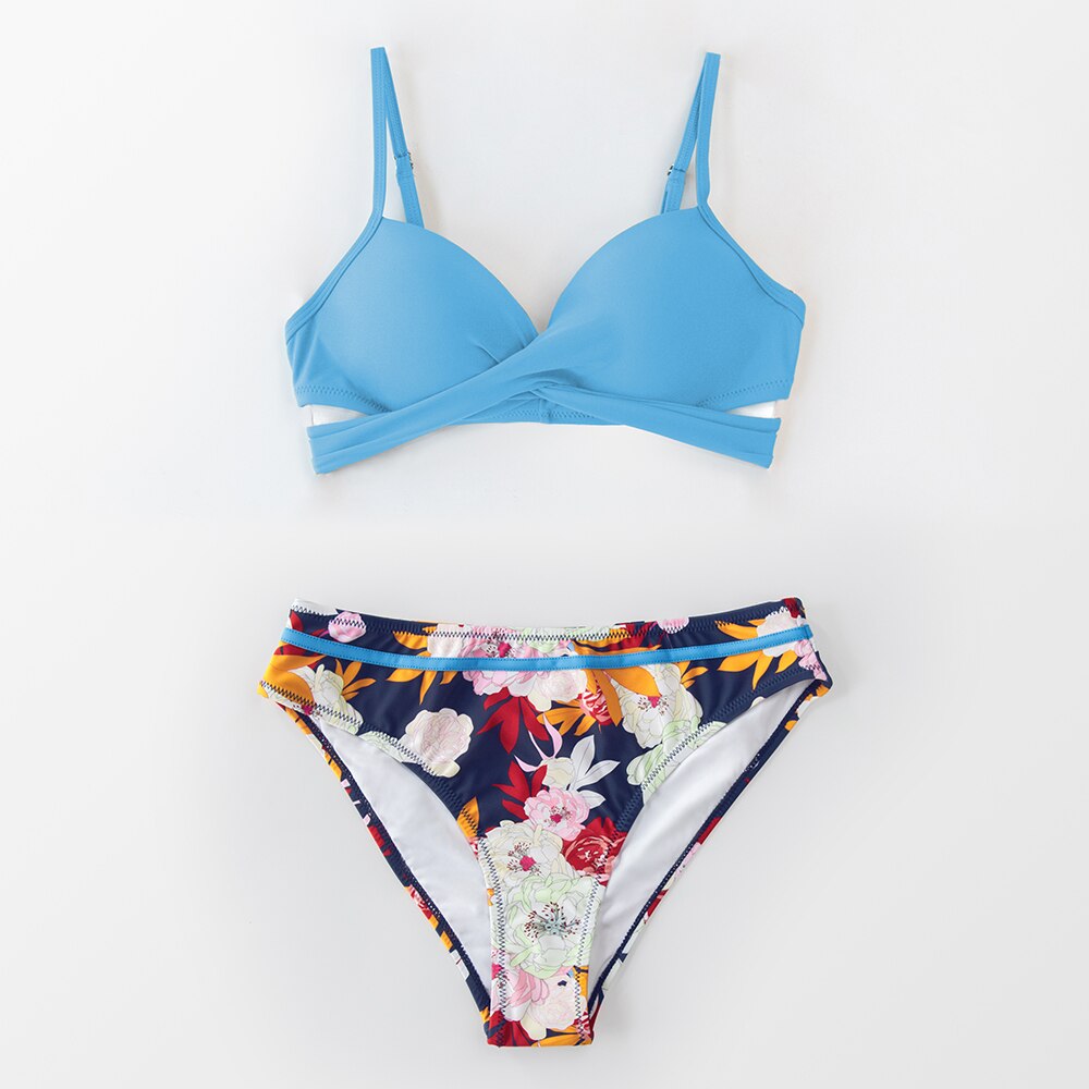 CUPSHE Push Up Floral Wrap Bikini Sets Women Sexy Thong Two Pieces Swimsuits 2021 New Girl Beach Bathing Suits Swimwear CUPSHE Push Up Floral Wrap Bikini Sets Women Sexy Thong Two Pieces Swimsuits 2021 New Girl Beach Bathing Suits Swimwear