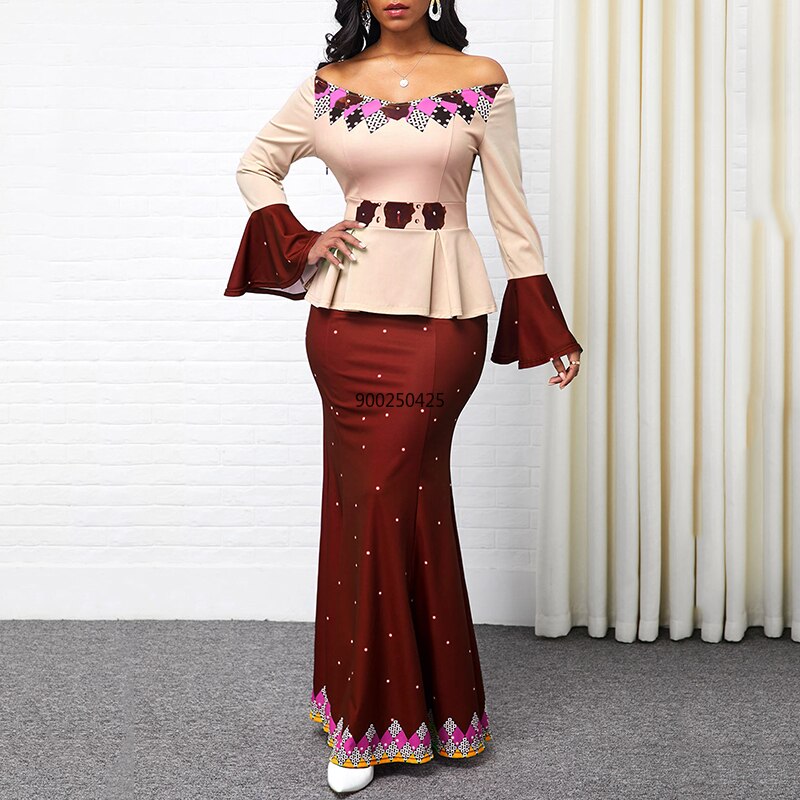 African Fashion Dashiki Print Patchwork Dress Women Clothes Pocket Ladies Bazin Nigerian Ankara Dress Split Long Robe Plus Size African Fashion Dashiki Print Patchwork Dress Women Clothes Pocket Ladies Bazin Nigerian Ankara Dress Split Long Robe Plus Size