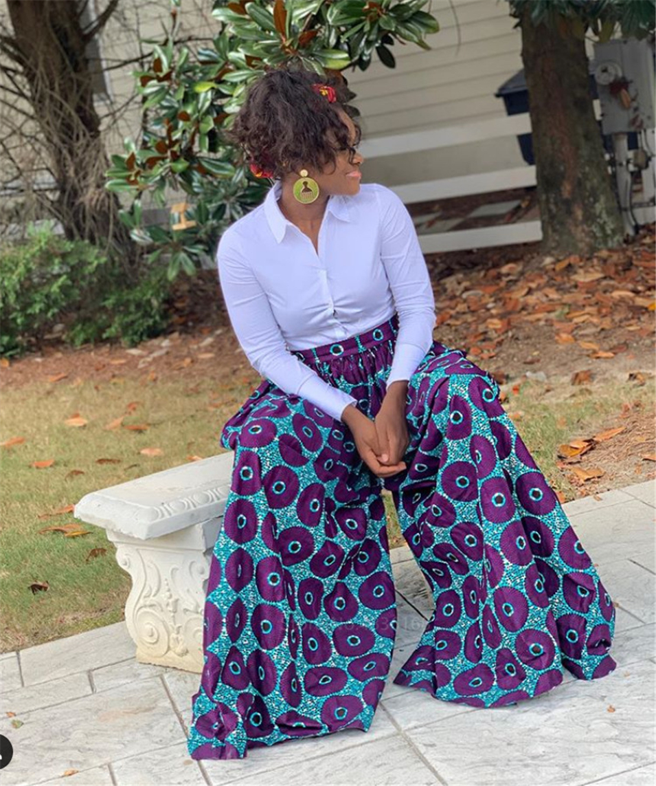 Hot Sale 2020 African Dresses for Women Shoulder Top Pant Suit Wide Leg Trousers Ankara Robe Africaine Sexy Ladies Dashiki Print Hot Sale 2020 African Dresses for Women Shoulder Top Pant Suit Wide Leg Trousers Ankara Robe Africaine Sexy Ladies Dashiki Print