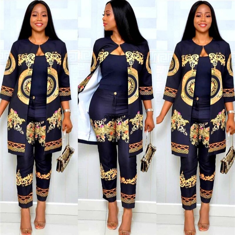 Hot Sale 2020 African Dresses for Women Shoulder Top Pant Suit Wide Leg Trousers Ankara Robe Africaine Sexy Ladies Dashiki Print Hot Sale 2020 African Dresses for Women Shoulder Top Pant Suit Wide Leg Trousers Ankara Robe Africaine Sexy Ladies Dashiki Print