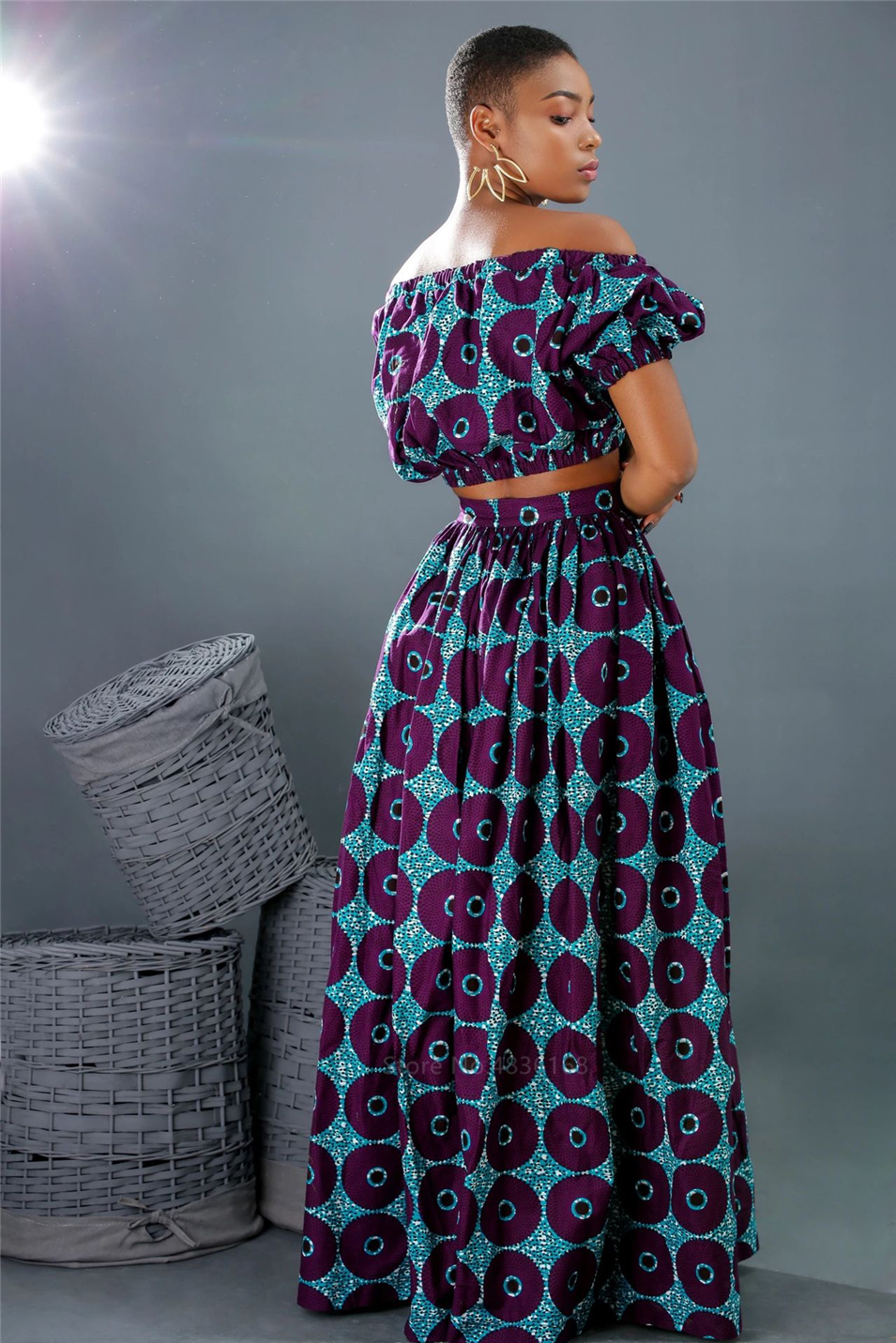 Hot Sale 2020 African Dresses for Women Shoulder Top Pant Suit Wide Leg Trousers Ankara Robe Africaine Sexy Ladies Dashiki Print Hot Sale 2020 African Dresses for Women Shoulder Top Pant Suit Wide Leg Trousers Ankara Robe Africaine Sexy Ladies Dashiki Print