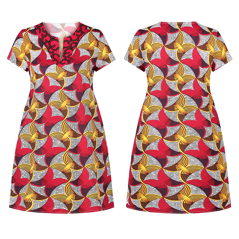 Robe Africaine Femme 2020 Summer Dress Ladies Boubou African Print Wax Dresses Dashiki Ankara Dress Nigerian Fashion Clothes