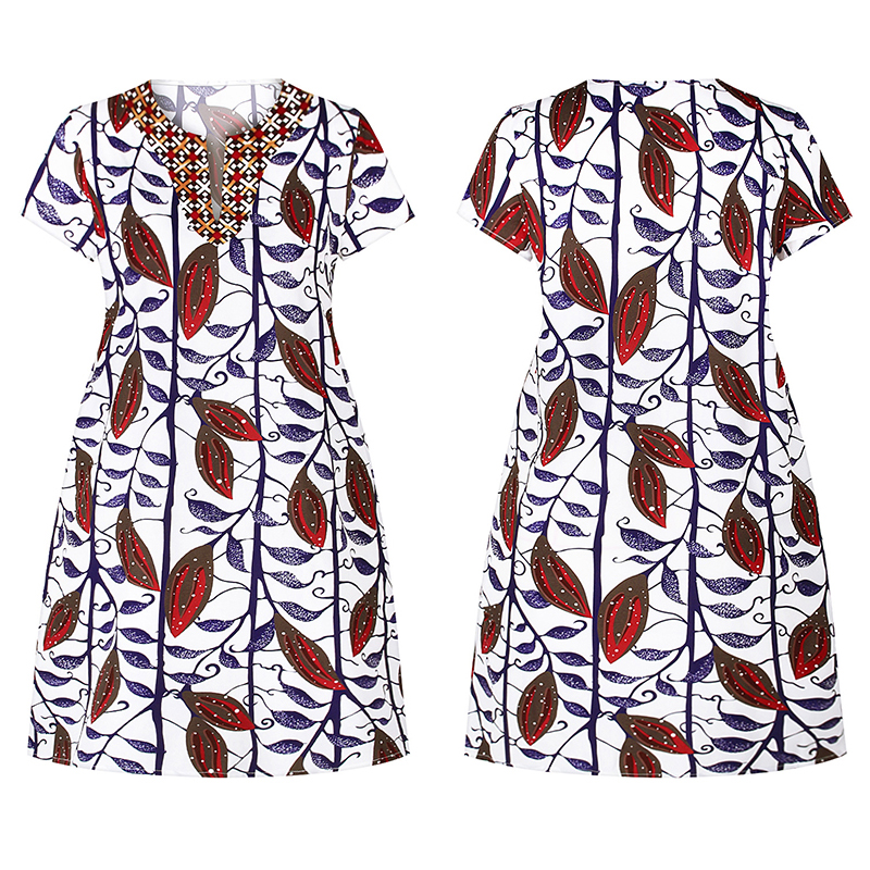 Robe Africaine Femme 2020 Summer Dress Ladies Boubou African Print Wax Dresses Dashiki Ankara Dress Nigerian Fashion Clothes