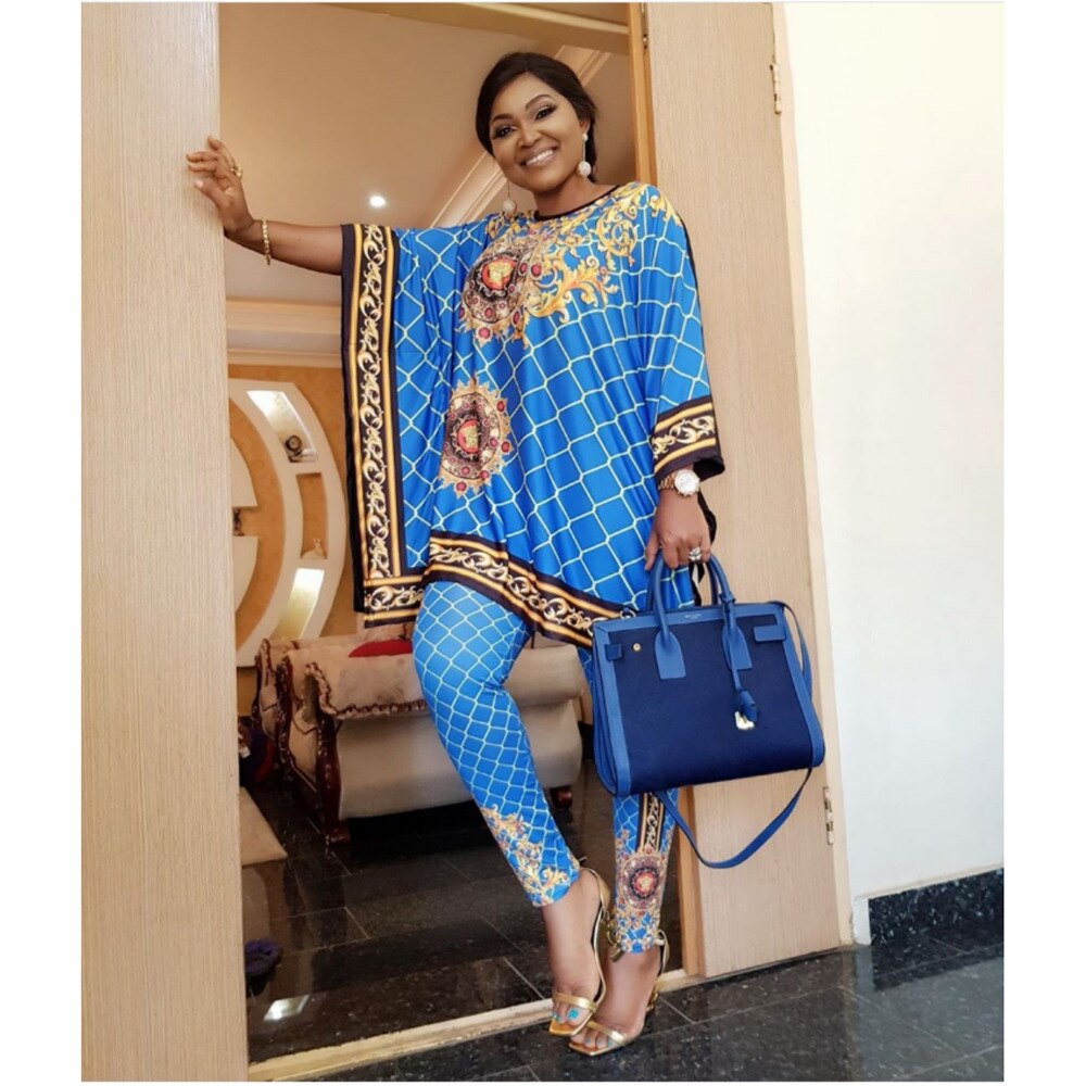 African Dashiki New Fashion Suit Super Elastic Party Plus Size For Lady