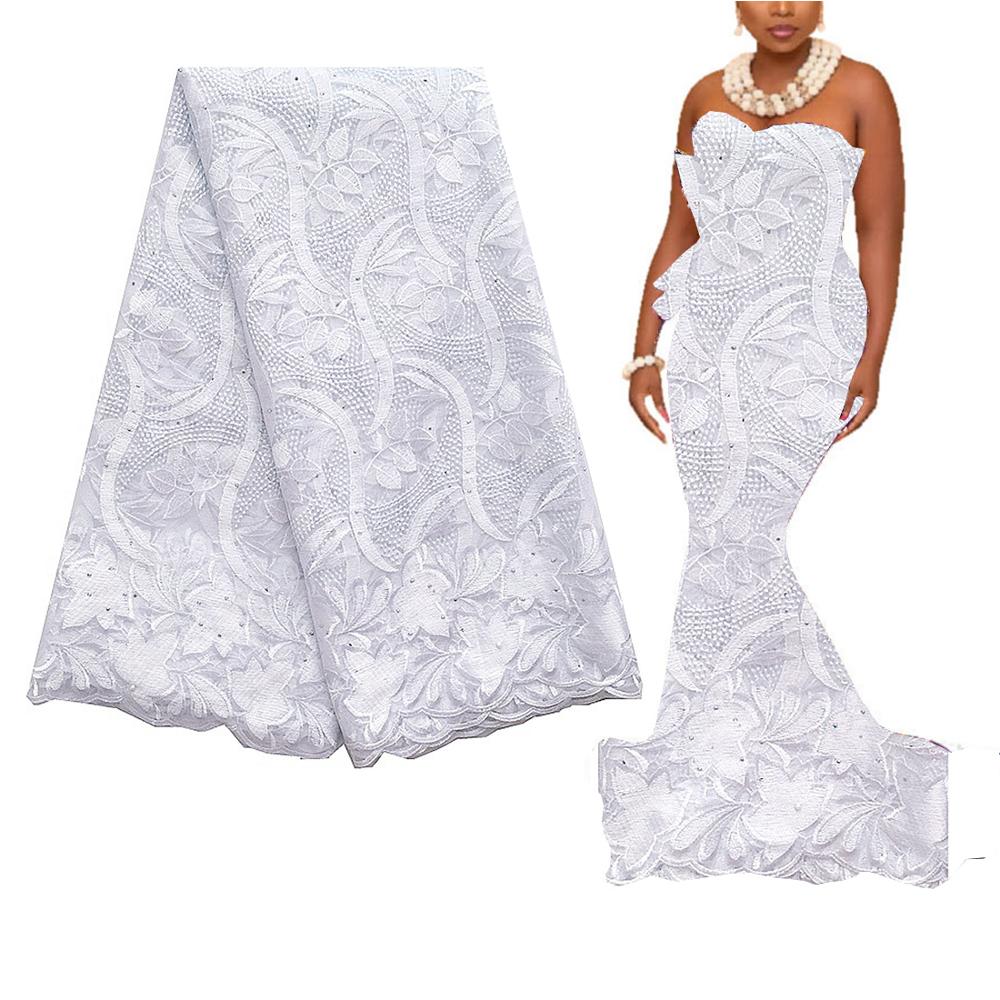 2021 Embroidery Swiss Cord Materials African Lace Fabric 5 Yards Latest French Guipure Tulle Lace Fabric Wedding Nigerian Lace 2021 Embroidery Swiss Cord Materials African Lace Fabric 5 Yards Latest French Guipure Tulle Lace Fabric Wedding Nigerian Lace