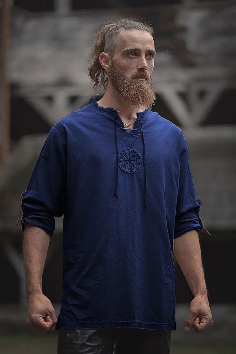 Medieval Viking Pirate Linen Top Shirt Costume Renaissance Mens Nordic Retro T-shirt Beard Cosplay Tee Lace-Up For Adult Belted Medieval Viking Pirate Linen Top Shirt Costume Renaissance Mens Nordic Retro T-shirt Beard Cosplay Tee Lace-Up For Adult Belted