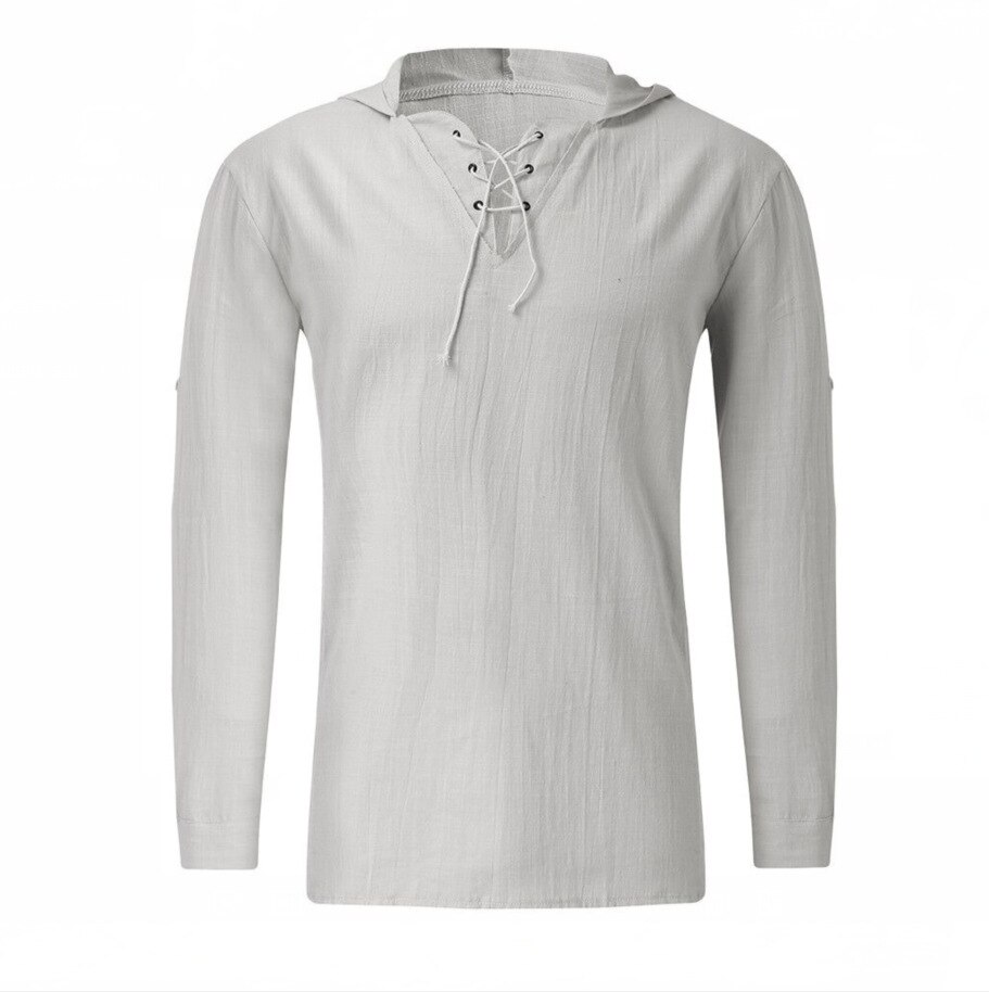 Shirt Hood Pagan Vegvisir Viking Man Natural Cotton Linen Medieval Costume Lace Up Shirt Tops Short Sleeves Solid For Adult Shirt Hood Pagan Vegvisir Viking Man Natural Cotton Linen Medieval Costume Lace Up Shirt Tops Short Sleeves Solid For Adult