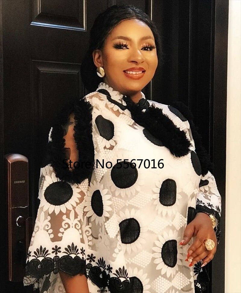 Lace African Dresses for Women Boubou Robe Femme African Dress Dashiki Embroidered Flower Kaftan Dress Africa Plus Size Clothing Lace African Dresses for Women Boubou Robe Femme African Dress Dashiki Embroidered Flower Kaftan Dress Africa Plus Size Clothing