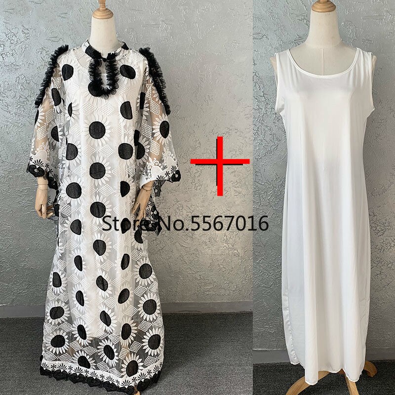 Lace African Dresses for Women Boubou Robe Femme African Dress Dashiki Embroidered Flower Kaftan Dress Africa Plus Size Clothing Lace African Dresses for Women Boubou Robe Femme African Dress Dashiki Embroidered Flower Kaftan Dress Africa Plus Size Clothing