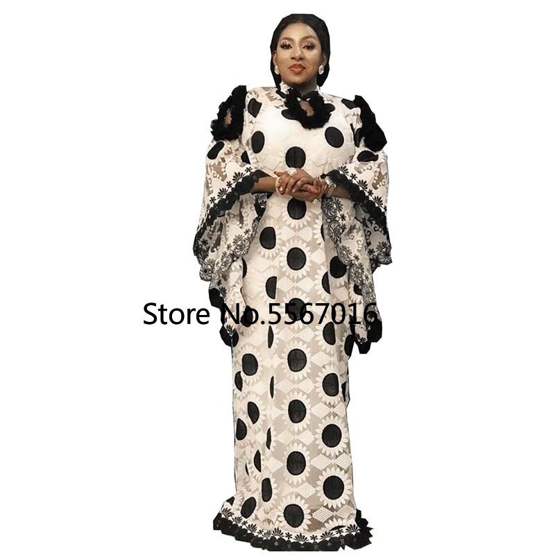 Lace African Dresses for Women Boubou Robe Femme African Dress Dashiki Embroidered Flower Kaftan Dress Africa Plus Size Clothing Lace African Dresses for Women Boubou Robe Femme African Dress Dashiki Embroidered Flower Kaftan Dress Africa Plus Size Clothing