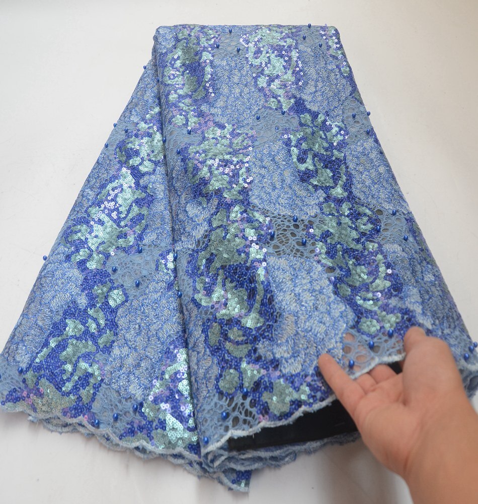 Shiny sequins African lace with beads Unique New Handuct organza fabric Nigerian Ghana sewing clothes 5 yards Shiny sequins African lace with beads Unique New Handuct organza fabric Nigerian Ghana sewing clothes 5 yards