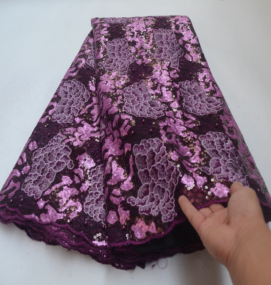 Shiny sequins African lace with beads Unique New Handuct organza fabric Nigerian Ghana sewing clothes 5 yards Shiny sequins African lace with beads Unique New Handuct organza fabric Nigerian Ghana sewing clothes 5 yards