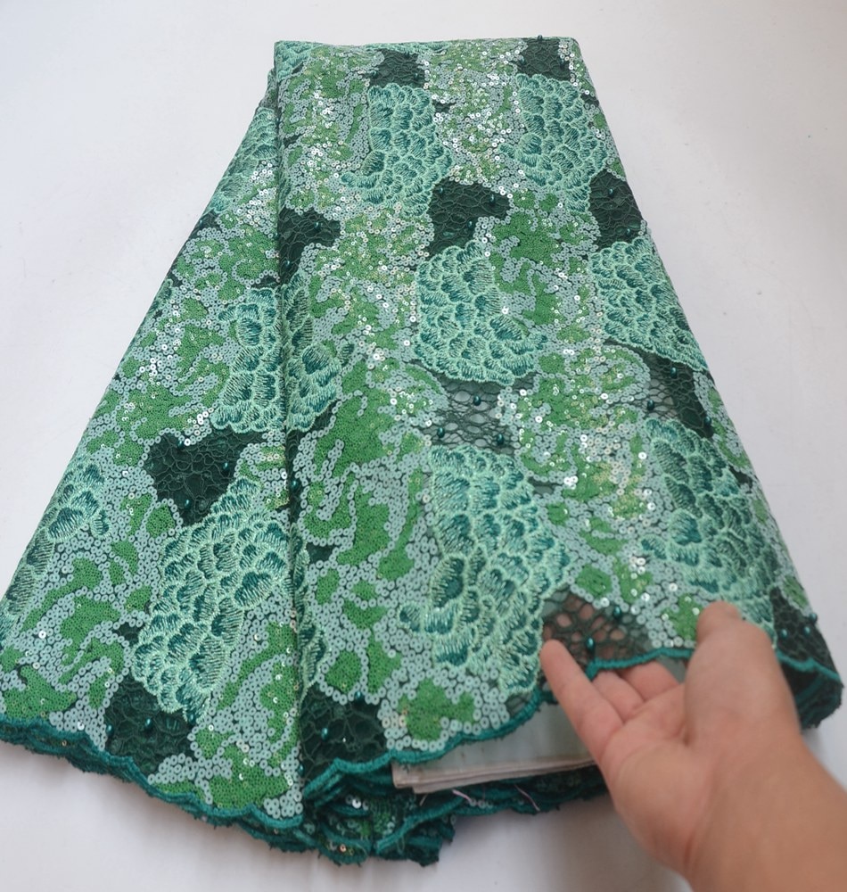 Shiny sequins African lace with beads Unique New Handuct organza fabric Nigerian Ghana sewing clothes 5 yards Shiny sequins African lace with beads Unique New Handuct organza fabric Nigerian Ghana sewing clothes 5 yards