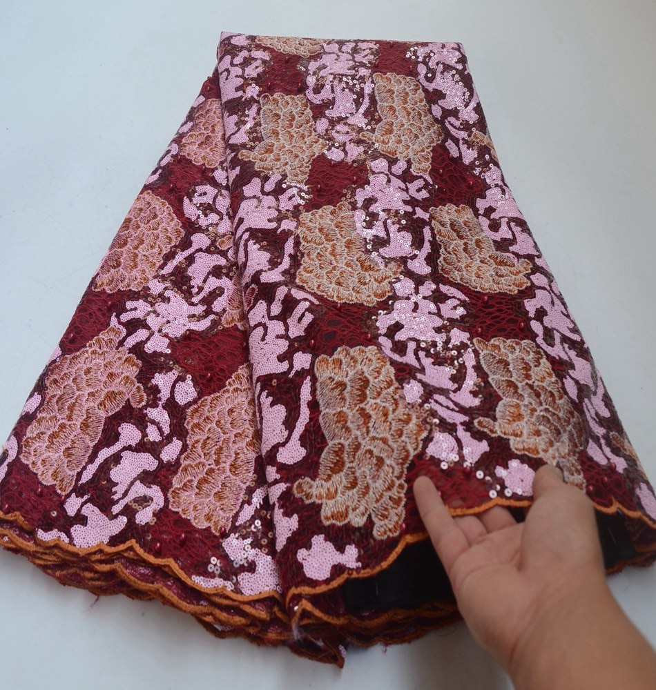 Shiny sequins African lace with beads Unique New Handuct organza fabric Nigerian Ghana sewing clothes 5 yards Shiny sequins African lace with beads Unique New Handuct organza fabric Nigerian Ghana sewing clothes 5 yards