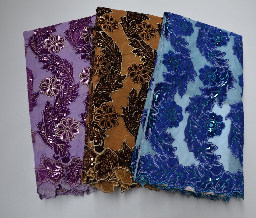 Velvet Lace Fabric for Dresses Latest Nigerian French Tulle Lace with Sequin High Quality African Sequins Lace Fabric TS9039 Velvet Lace Fabric for Dresses Latest Nigerian French Tulle Lace with Sequin High Quality African Sequins Lace Fabric TS9039