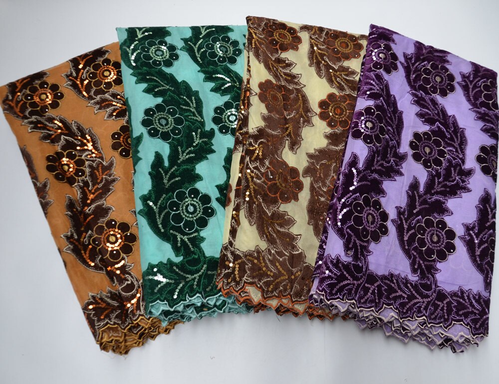 Velvet Lace Fabric for Dresses Latest Nigerian French Tulle Lace with Sequin High Quality African Sequins Lace Fabric TS9039 Velvet Lace Fabric for Dresses Latest Nigerian French Tulle Lace with Sequin High Quality African Sequins Lace Fabric TS9039