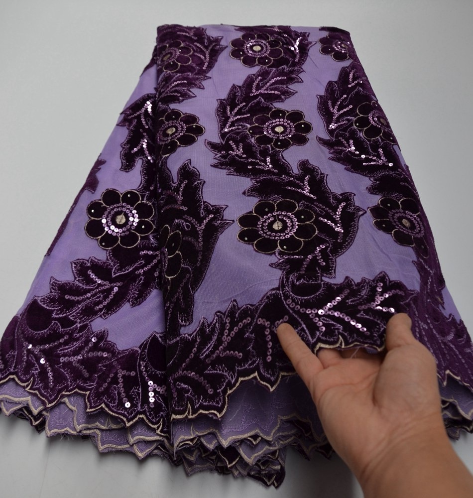 Velvet Lace Fabric for Dresses Latest Nigerian French Tulle Lace with Sequin High Quality African Sequins Lace Fabric TS9039 Velvet Lace Fabric for Dresses Latest Nigerian French Tulle Lace with Sequin High Quality African Sequins Lace Fabric TS9039