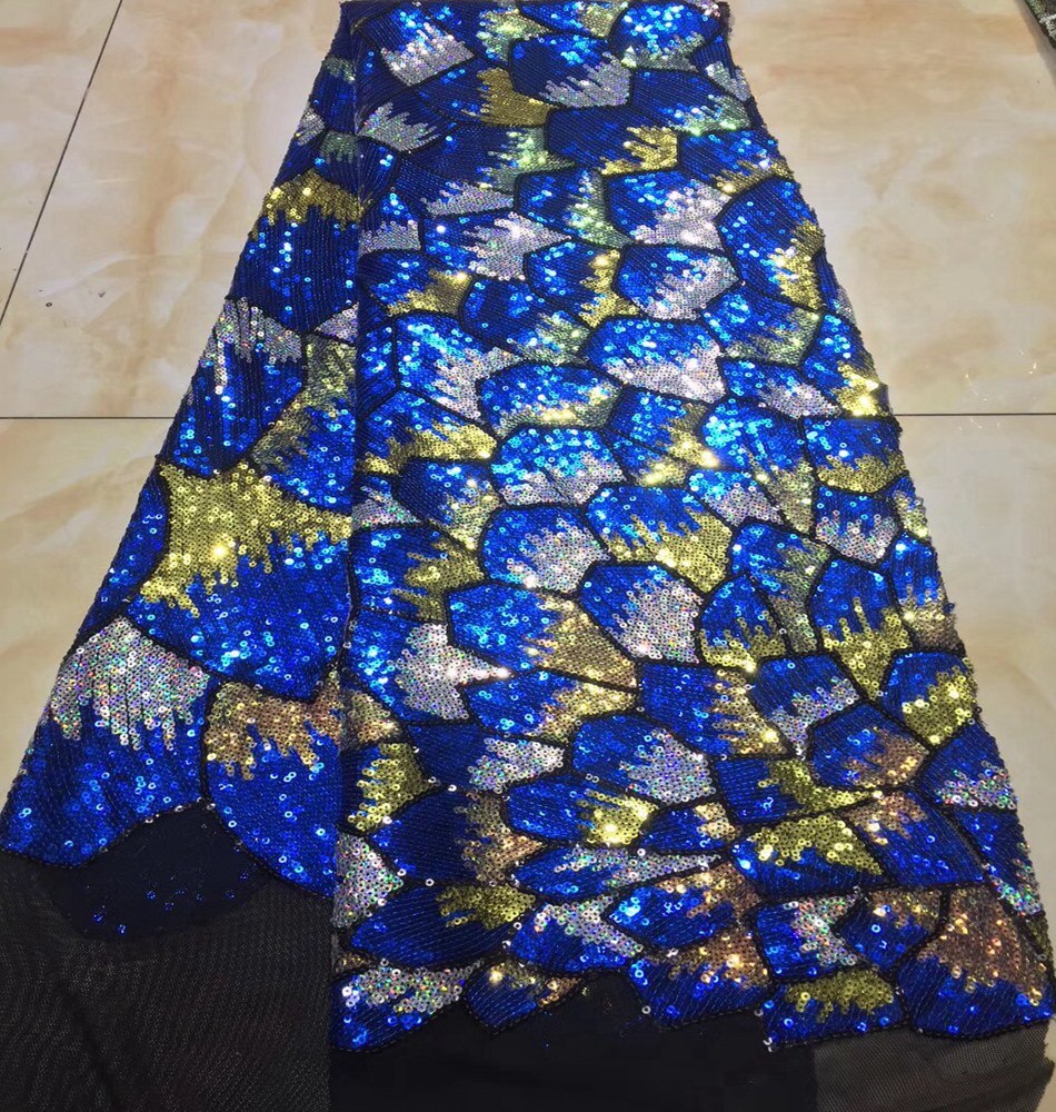 Newest African Lace Fabric High Quality Lace changing With Sequins color Latest French Tulle Lace Fabric For Party dress ML8772 Newest African Lace Fabric High Quality Lace changing With Sequins color Latest French Tulle Lace Fabric For Party dress ML8772