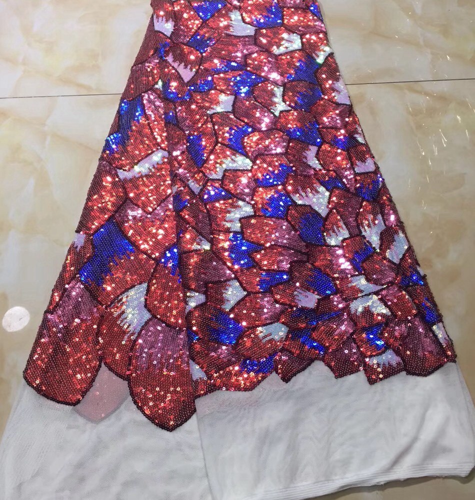 Newest African Lace Fabric High Quality Lace changing With Sequins color Latest French Tulle Lace Fabric For Party dress ML8772 Newest African Lace Fabric High Quality Lace changing With Sequins color Latest French Tulle Lace Fabric For Party dress ML8772