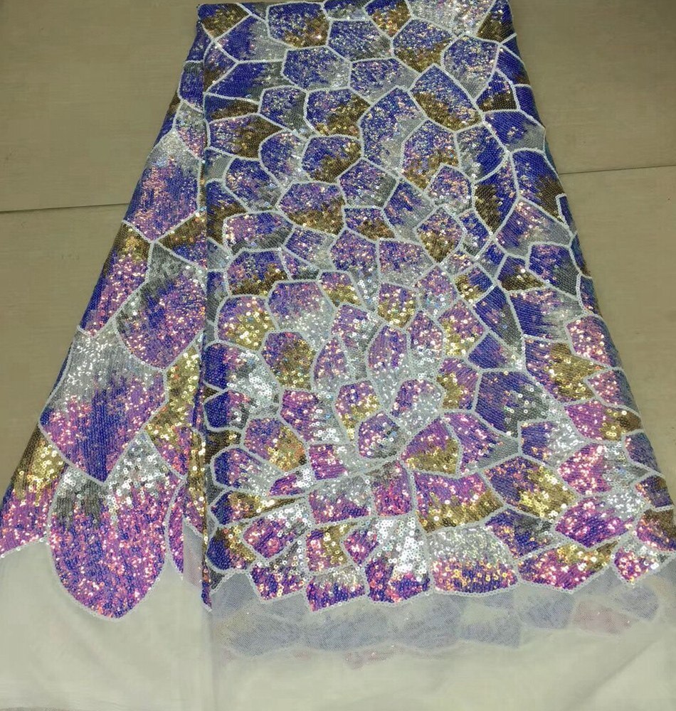 Newest African Lace Fabric High Quality Lace changing With Sequins color Latest French Tulle Lace Fabric For Party dress ML8772 Newest African Lace Fabric High Quality Lace changing With Sequins color Latest French Tulle Lace Fabric For Party dress ML8772