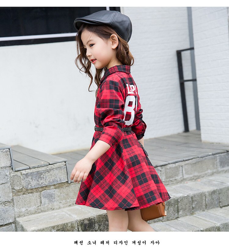 4-14Y Dress Girl Pure Cotton Plaid Shirt Kids Dresses for Girls Clothing Spring Children Dress Elegant 2019 New Girls Clothes