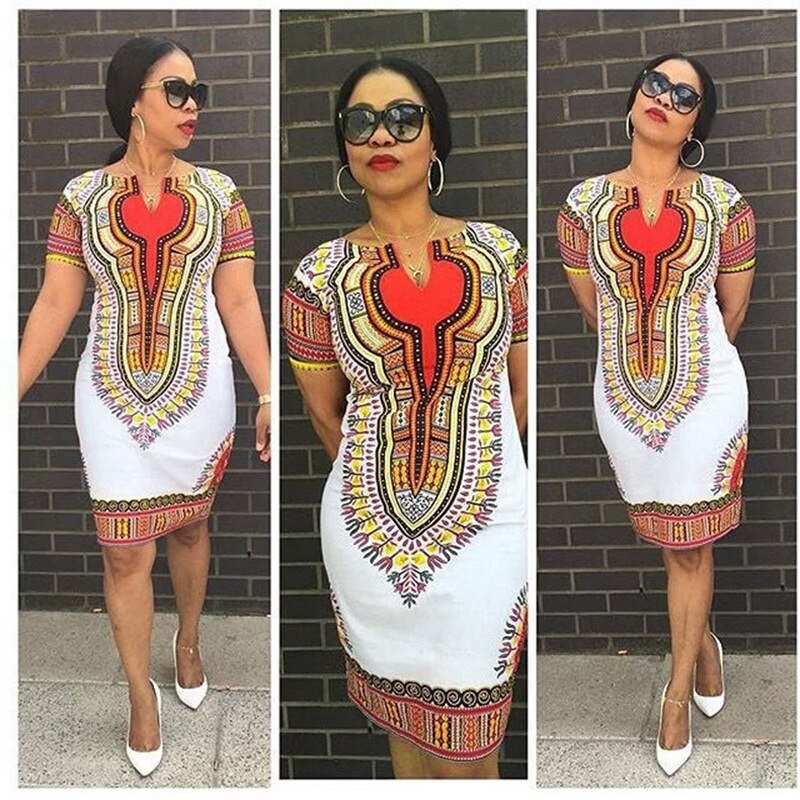Casual Boho African Dashiki Print Bomber Tunic Dress Bodycon Summer Female V Neck Short Sleeves Robe Split Shirt Dress For Women Casual Boho African Dashiki Print Bomber Tunic Dress Bodycon Summer Female V Neck Short Sleeves Robe Split Shirt Dress For Women