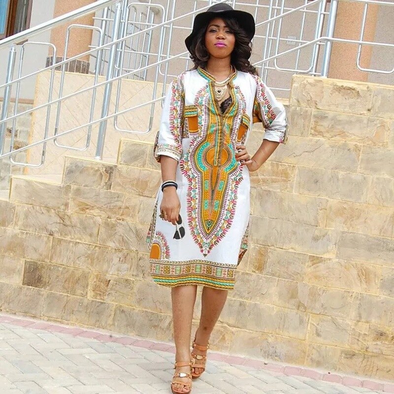 Casual Boho African Dashiki Print Bomber Tunic Dress Bodycon Summer Female V Neck Short Sleeves Robe Split Shirt Dress For Women Casual Boho African Dashiki Print Bomber Tunic Dress Bodycon Summer Female V Neck Short Sleeves Robe Split Shirt Dress For Women