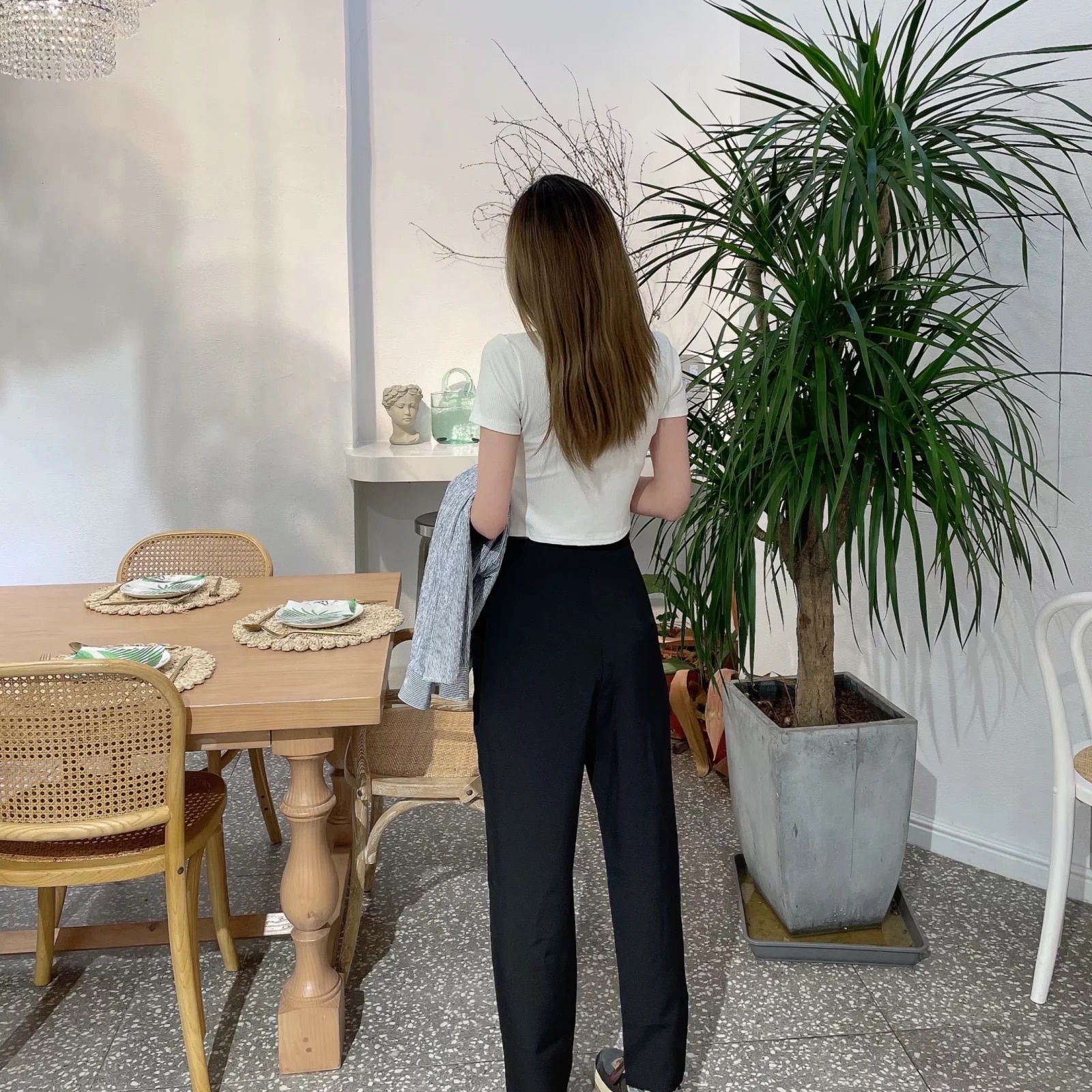 Za 2021 Spring Trouser Suits High Waisted Pants Women Fashion Office Beige Pants Chic Button Zip Elegant Pink Casual Woman Pants