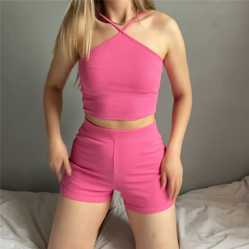 Za 2021 Black Cut Out Knit Basic Crop Top Women Backless Summer Clothes For Woman Sexy Bustier Thin Straps Tank Tops Female