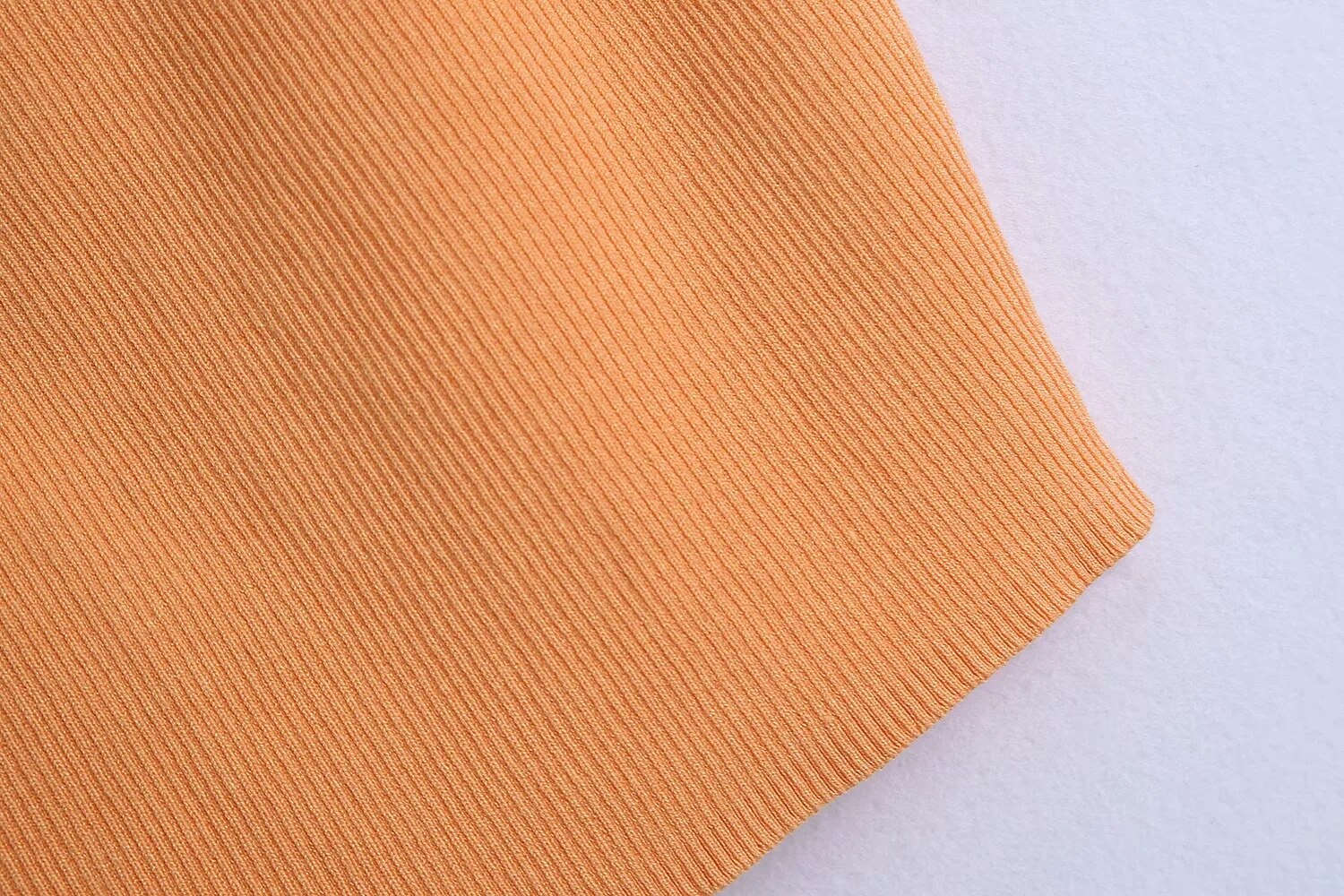 Za Women 2021 Summer Knitted Crop Top Woman Orange Fashion Slim Basic Tank Tops Female Casual Square Neck Wide Straps Camis