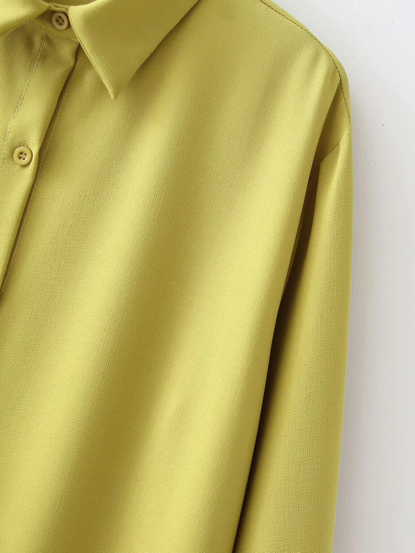 Za 2021 Dresses Women Casual Yellow Long Sleeve Shirt Dress Woman Linen Oversized Dress Loose Chic Asymmetric Button Dresses