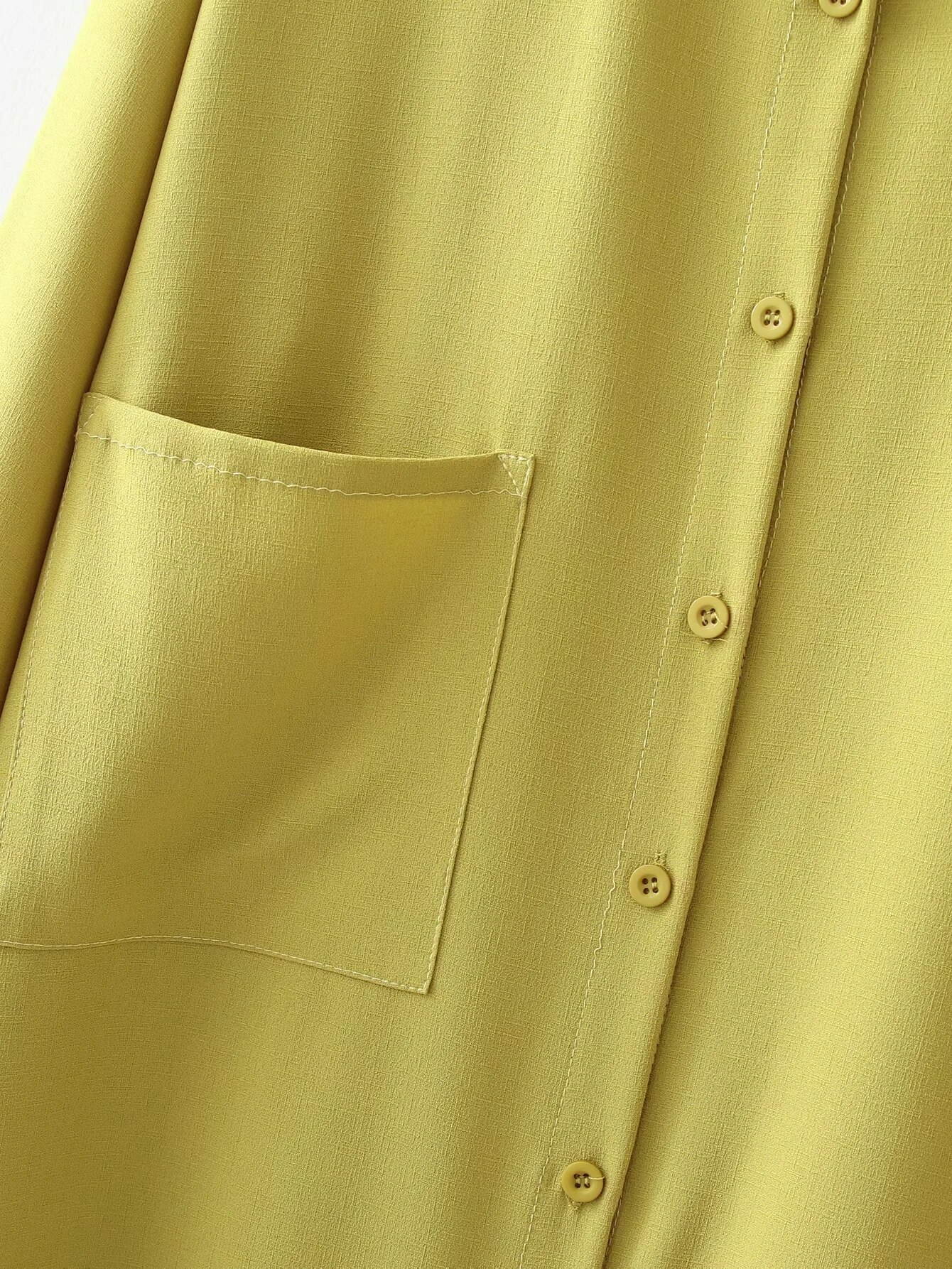 Za 2021 Dresses Women Casual Yellow Long Sleeve Shirt Dress Woman Linen Oversized Dress Loose Chic Asymmetric Button Dresses