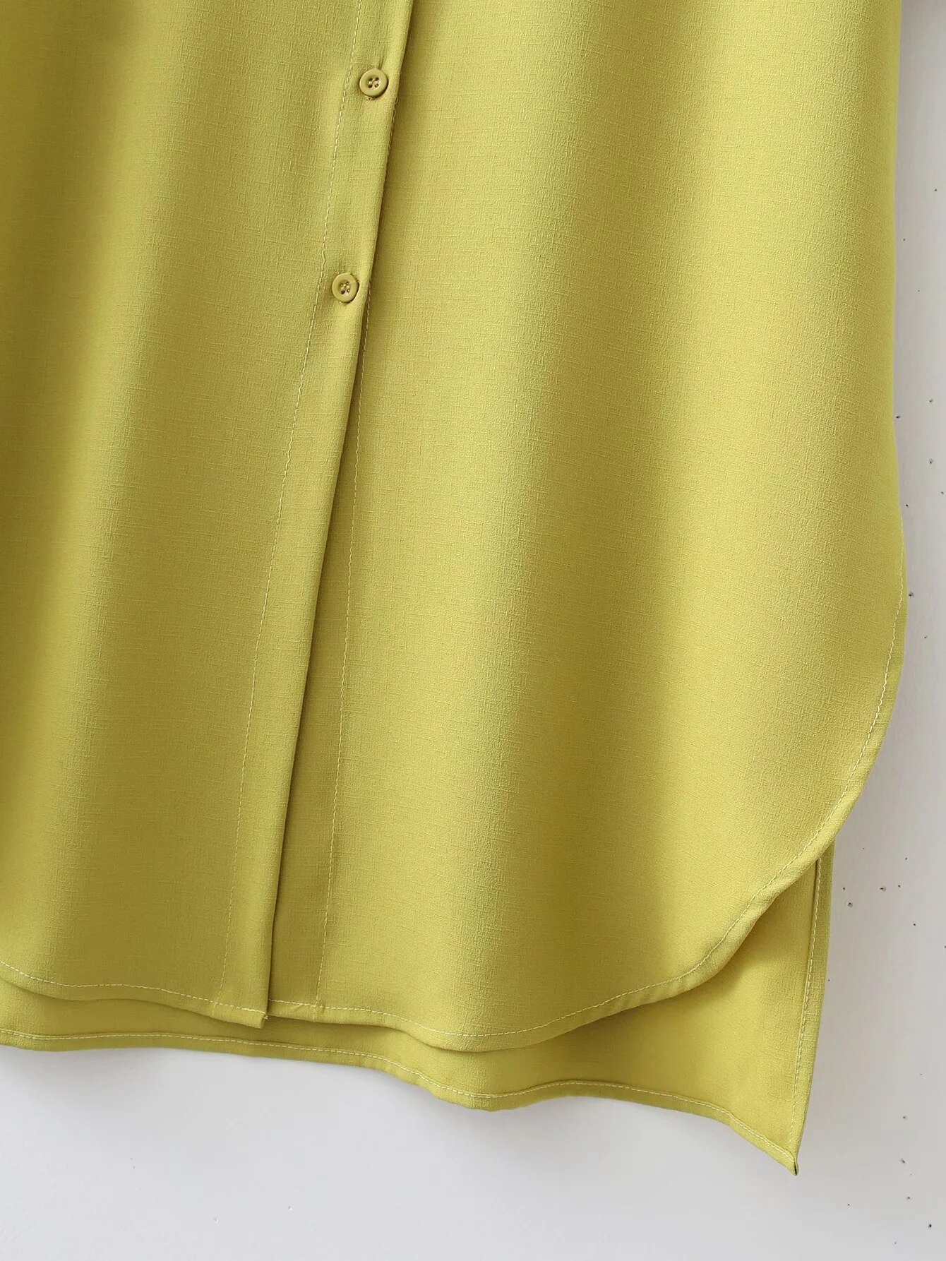 Za 2021 Dresses Women Casual Yellow Long Sleeve Shirt Dress Woman Linen Oversized Dress Loose Chic Asymmetric Button Dresses