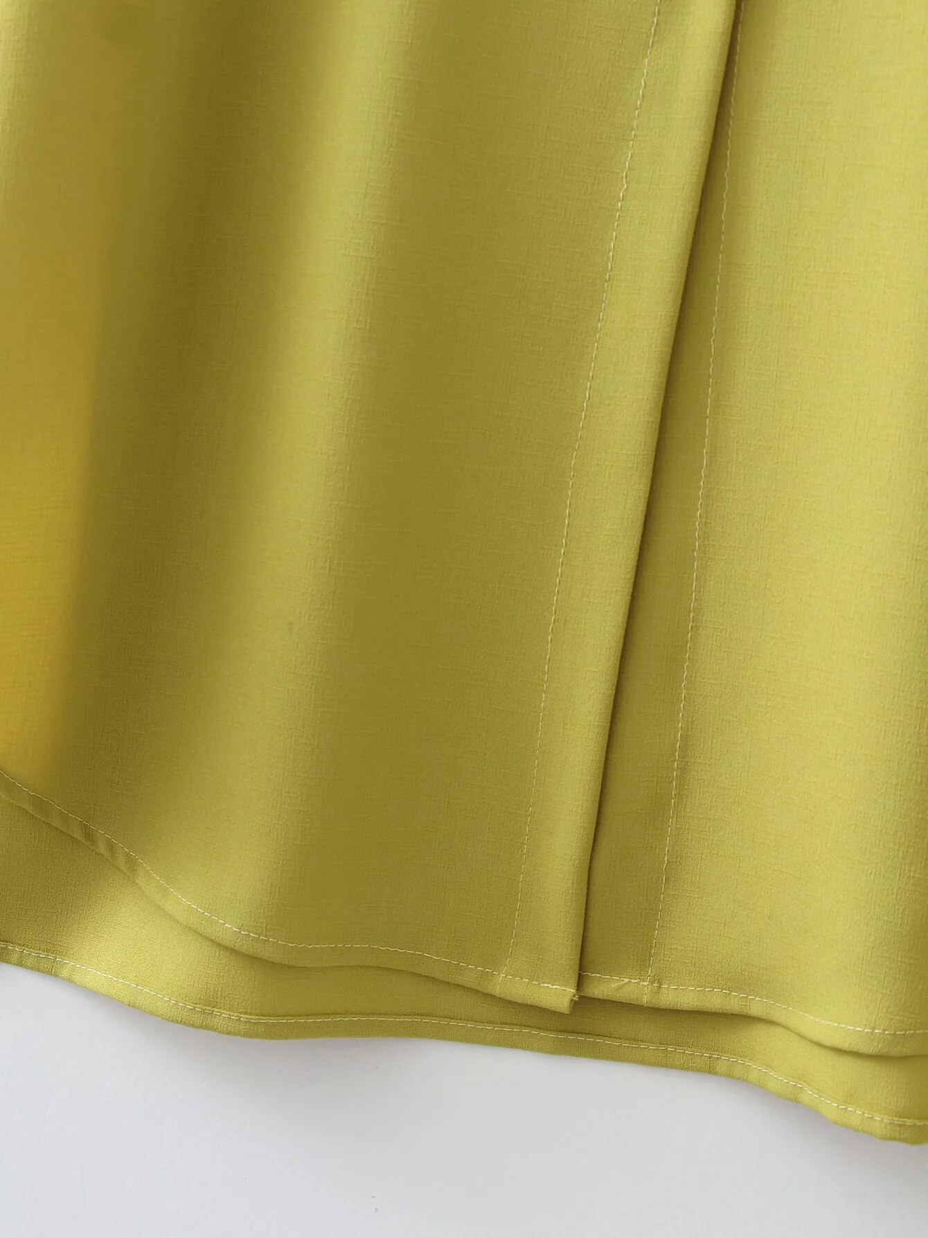 Za 2021 Dresses Women Casual Yellow Long Sleeve Shirt Dress Woman Linen Oversized Dress Loose Chic Asymmetric Button Dresses