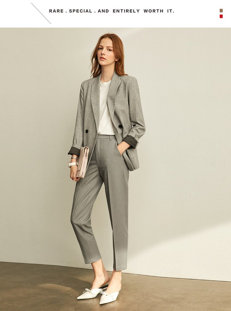 Amii Spring Summer Pants Female Office Lady Solid High Waist Female Trousers Fashion Straight Suit Pants For Women 11960733