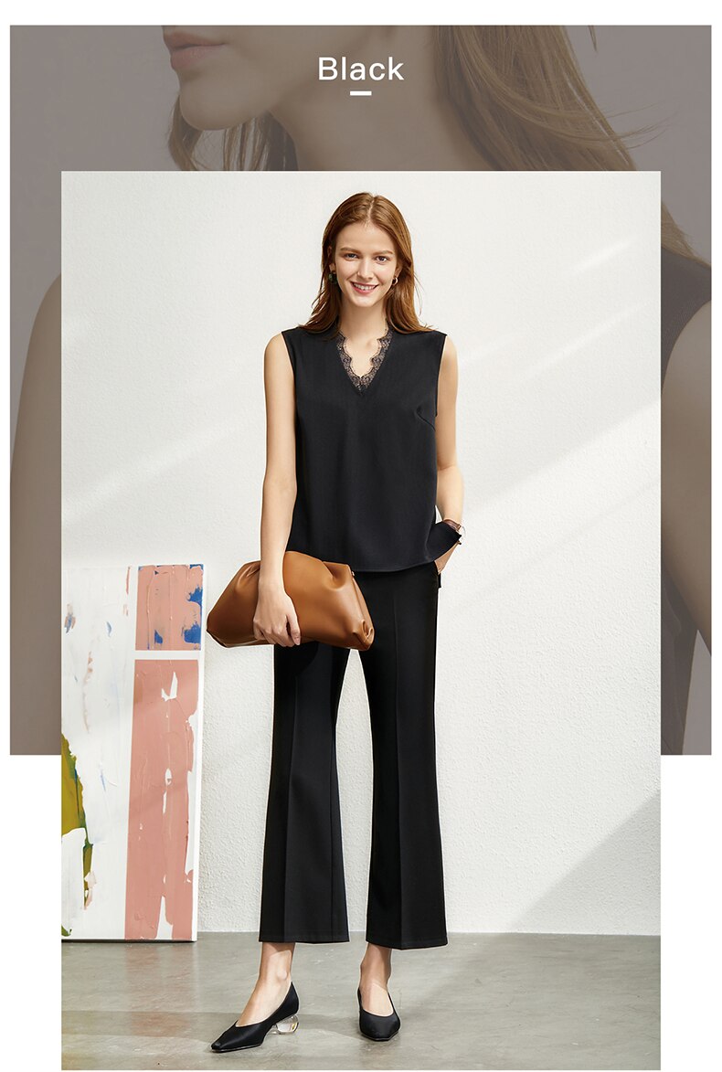 Amii Minimalism Spring Suit Female Offical Lady Blazer Women,Lace Vneck Tanks,High Waist Women's pants Female Shorts 12060909