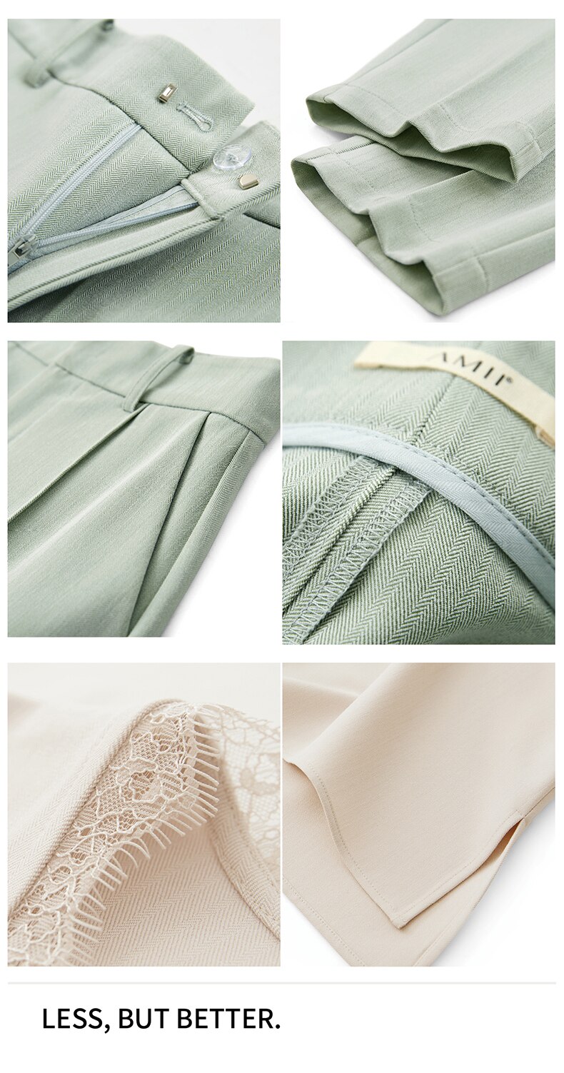 Amii Minimalism Spring Suit Female Offical Lady Blazer Women,Lace Vneck Tanks,High Waist Women's pants Female Shorts 12060909