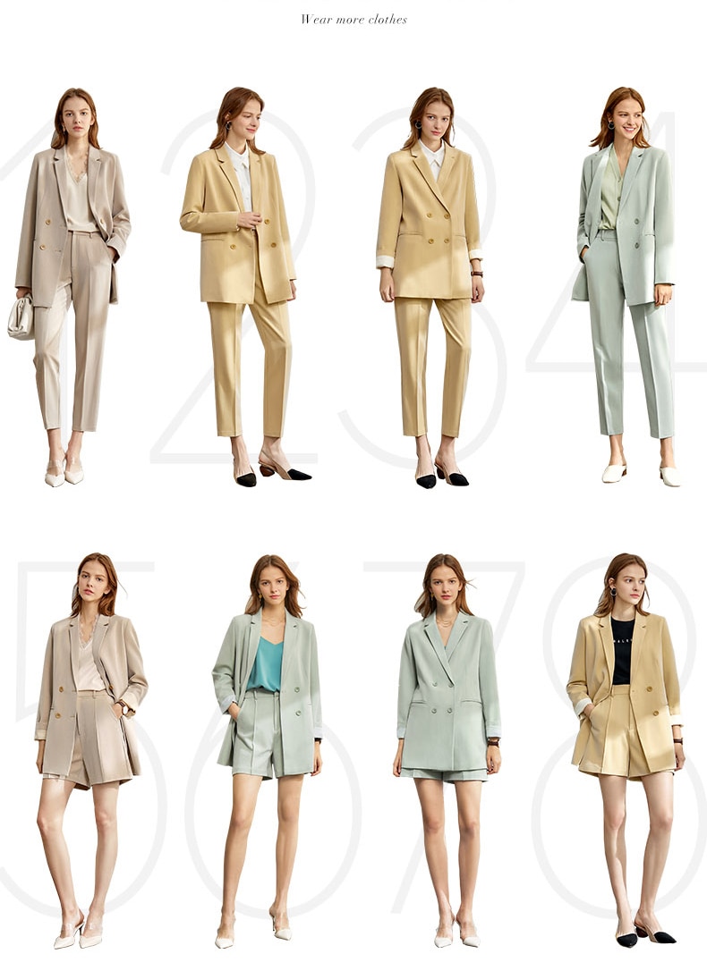 Amii Minimalism Spring Suit Female Offical Lady Blazer Women,Lace Vneck Tanks,High Waist Women's pants Female Shorts 12060909