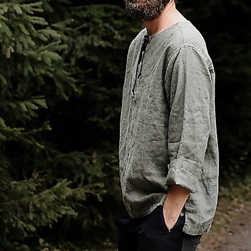 2021 Men’s shirt Camisa Summer long sleeve Cotton And Linen Male Blouse Top New Style Comfortable Men Beggar Shirt M-3XL 2021 Men's shirt Camisa Summer long sleeve Cotton And Linen Male Blouse Top New Style Comfortable Men Beggar Shirt M-3XL