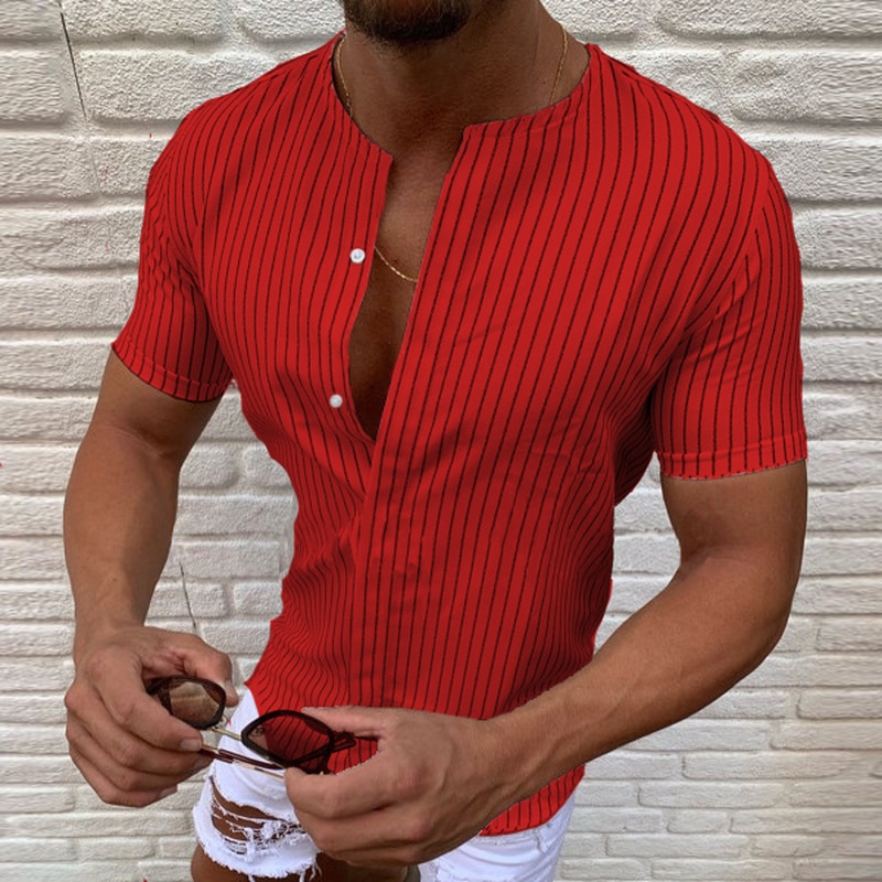 Shirts for Men Stripped Short Sleeve Tops Summer 2021 Mens Fashion Clothing Trends Casual Slim FIt Button Down Top Shirt Shirts for Men Stripped Short Sleeve Tops Summer 2021 Mens Fashion Clothing Trends Casual Slim FIt Button Down Top Shirt