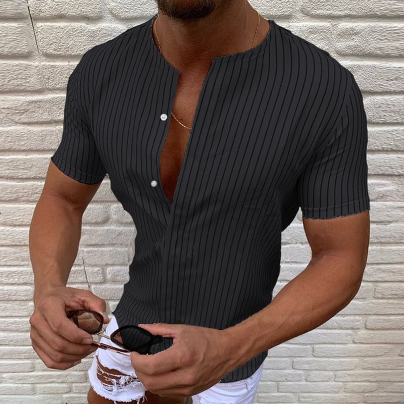 Shirts for Men Stripped Short Sleeve Tops Summer 2021 Mens Fashion Clothing Trends Casual Slim FIt Button Down Top Shirt Shirts for Men Stripped Short Sleeve Tops Summer 2021 Mens Fashion Clothing Trends Casual Slim FIt Button Down Top Shirt