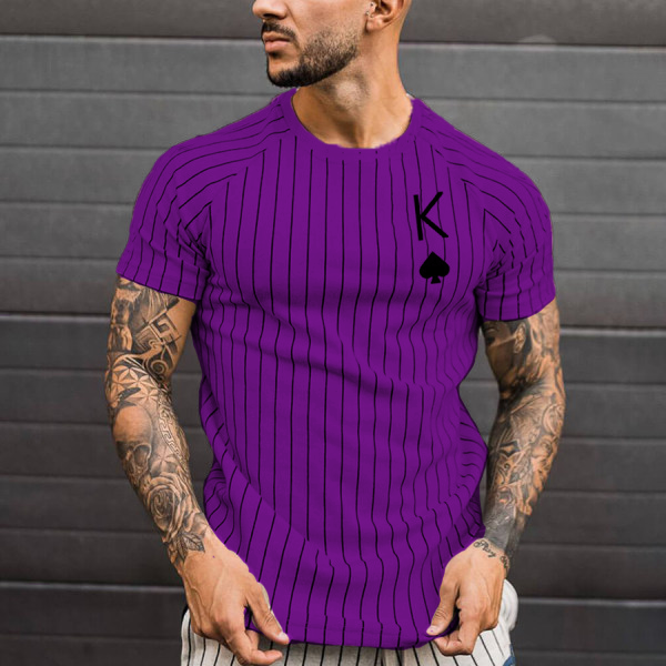 T Shirt for Men Stripped Tshirt Summer Men Clothing Streetwear Round Neck Shirt Fashion Poker Print Short Sleeve T-shirts Tops T Shirt for Men Stripped Tshirt Summer Men Clothing Streetwear Round Neck Shirt Fashion Poker Print Short Sleeve T-shirts Tops
