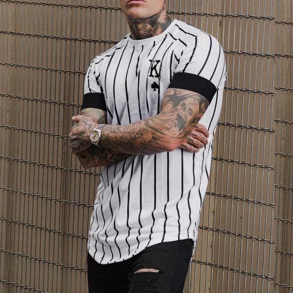 T Shirt for Men Stripped Tshirt Summer Men Clothing Streetwear Round Neck Shirt Fashion Poker Print Short Sleeve T-shirts Tops T Shirt for Men Stripped Tshirt Summer Men Clothing Streetwear Round Neck Shirt Fashion Poker Print Short Sleeve T-shirts Tops