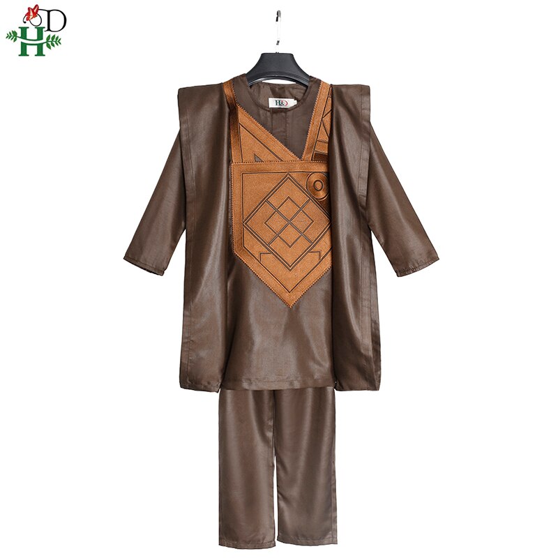 H&D Boys African Clothes Embroidery Dashiki Agbada Children Robe Shirt Pants 3 Pieces Set Long Sleeve Tops Kids Traditional Wear H&D Boys African Clothes Embroidery Dashiki Agbada Children Robe Shirt Pants 3 Pieces Set Long Sleeve Tops Kids Traditional Wear