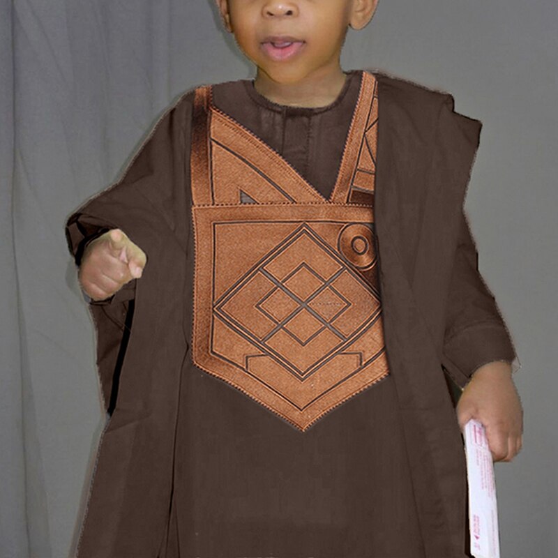 H&D Boys African Clothes Embroidery Dashiki Agbada Children Robe Shirt Pants 3 Pieces Set Long Sleeve Tops Kids Traditional Wear H&D Boys African Clothes Embroidery Dashiki Agbada Children Robe Shirt Pants 3 Pieces Set Long Sleeve Tops Kids Traditional Wear