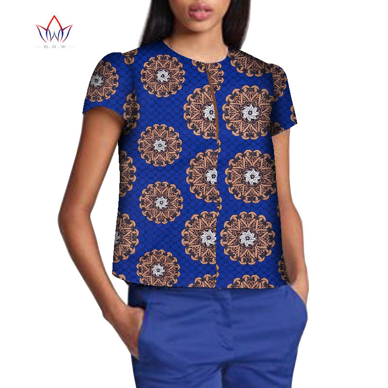 Robe Africaine Femme 2021 Women Blouse Ankara Wax Print Tops African Traditional Ladies Dashiki Clothes Plus Size T-shirt WY8499 Robe Africaine Femme 2021 Women Blouse Ankara Wax Print Tops African Traditional Ladies Dashiki Clothes Plus Size T-shirt WY8499