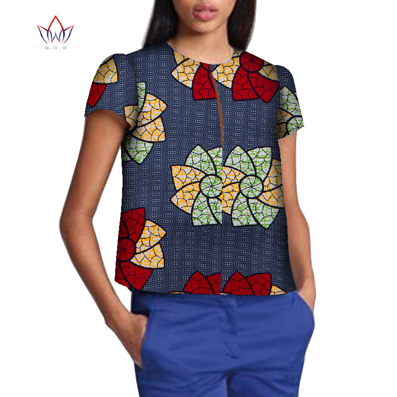 Robe Africaine Femme 2021 Women Blouse Ankara Wax Print Tops African Traditional Ladies Dashiki Clothes Plus Size T-shirt WY8499 Robe Africaine Femme 2021 Women Blouse Ankara Wax Print Tops African Traditional Ladies Dashiki Clothes Plus Size T-shirt WY8499