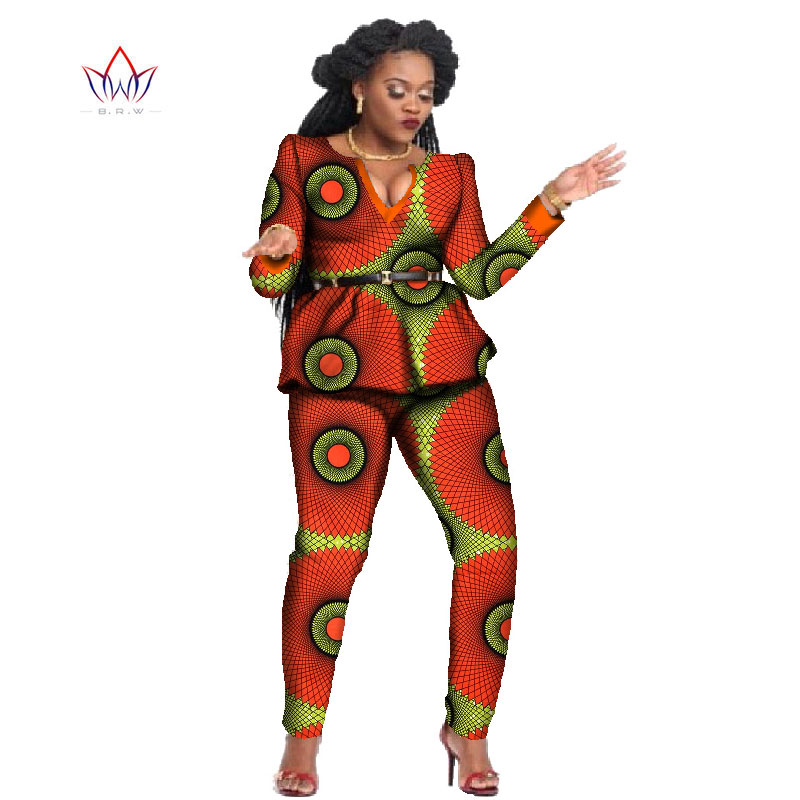 2 Piece Sets African Sets For Women New Africa Print Bazin Baggy Long Pants Work Style Dashiki Famous Suit Lady Outfits WY797 2 Piece Sets African Sets For Women New Africa Print Bazin Baggy Long Pants Work Style Dashiki Famous Suit Lady Outfits WY797